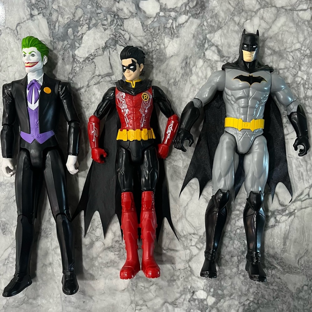 Action Figure Set Batman, Joker and Robin 12”